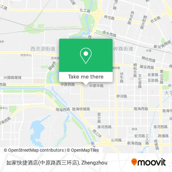 如家快捷酒店(中原路西三环店) map
