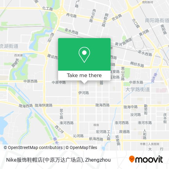 Nike服饰鞋帽店(中原万达广场店) map