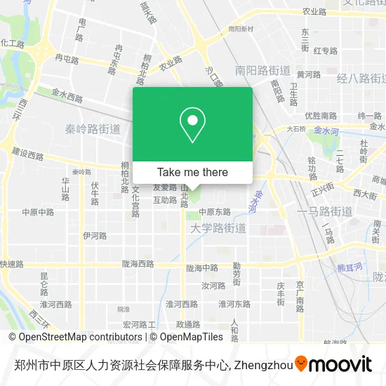 郑州市中原区人力资源社会保障服务中心 map