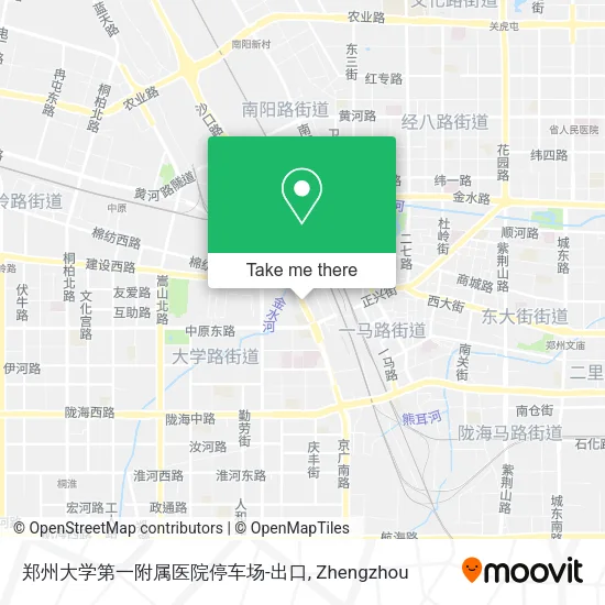 郑州大学第一附属医院停车场-出口 map