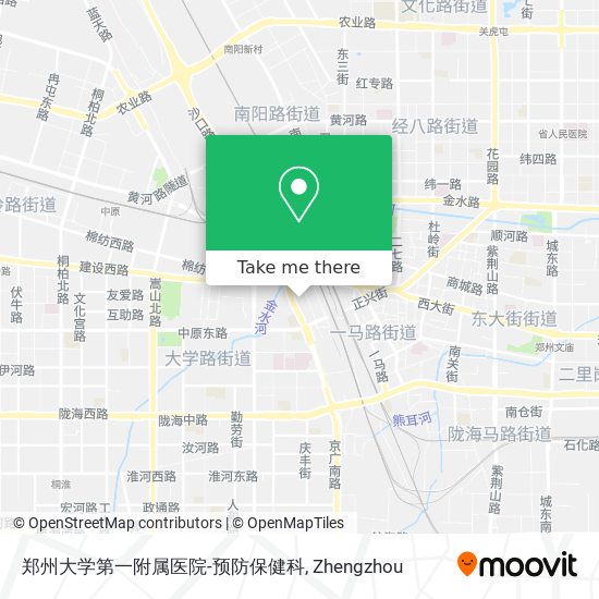 郑州大学第一附属医院-预防保健科 map