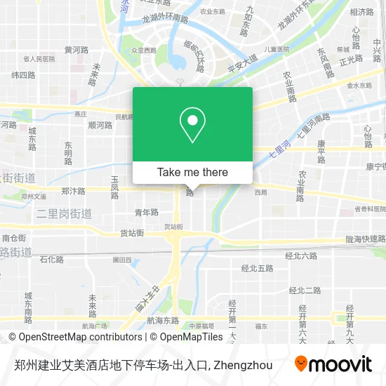 郑州建业艾美酒店地下停车场-出入口 map
