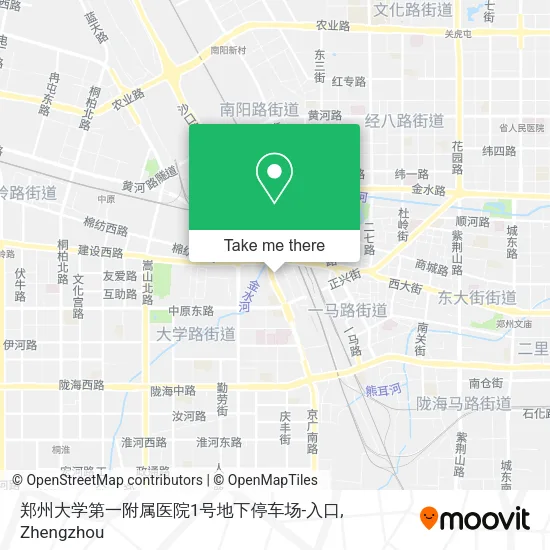 郑州大学第一附属医院1号地下停车场-入口 map