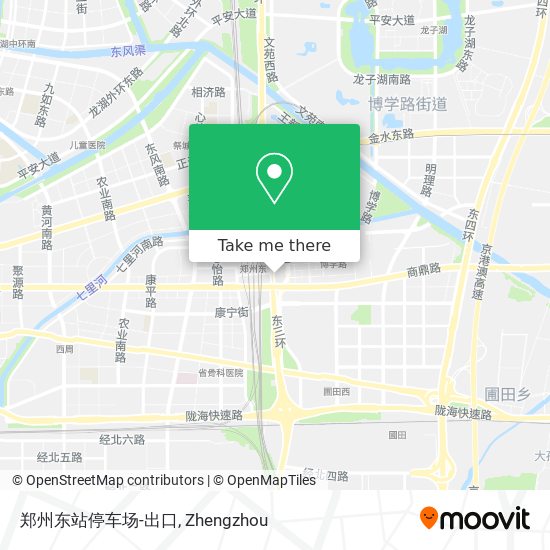 郑州东站停车场-出口 map