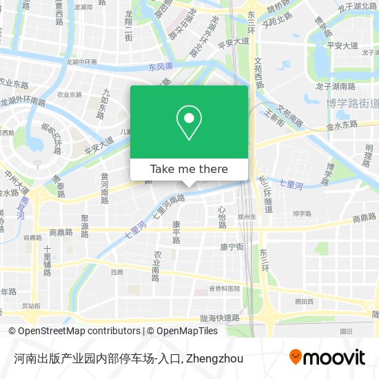 河南出版产业园内部停车场-入口 map