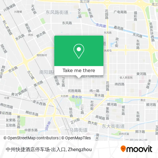 中州快捷酒店停车场-出入口 map