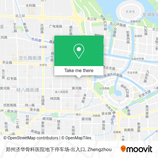 郑州济华骨科医院地下停车场-出入口 map
