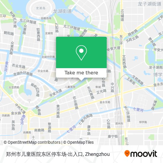 郑州市儿童医院东区停车场-出入口 map