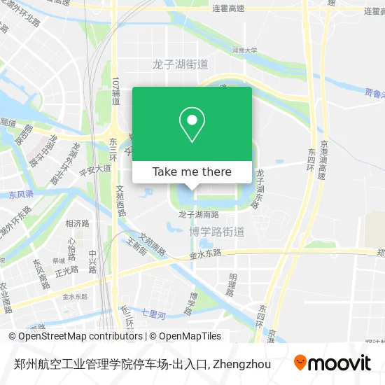 郑州航空工业管理学院停车场-出入口 map