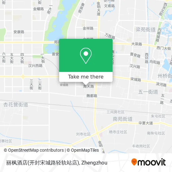 丽枫酒店(开封宋城路轻轨站店) map