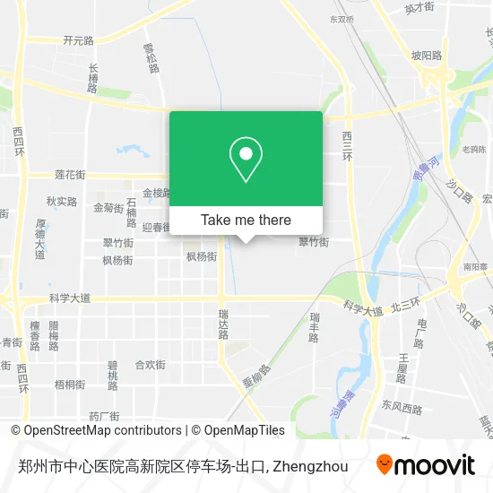 郑州市中心医院高新院区停车场-出口 map