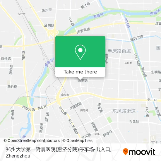 郑州大学第一附属医院(惠济分院)停车场-出入口 map