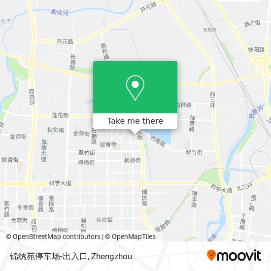 锦绣苑停车场-出入口 map