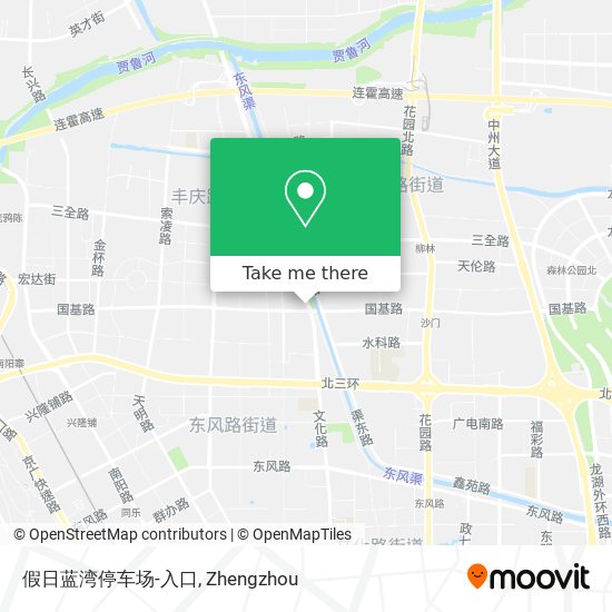 假日蓝湾停车场-入口 map