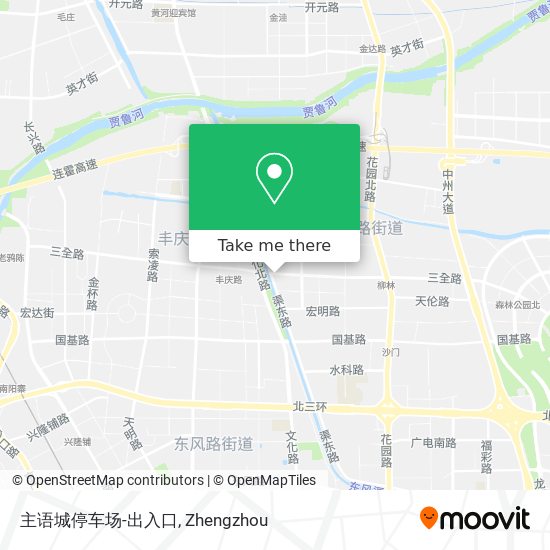 主语城停车场-出入口 map
