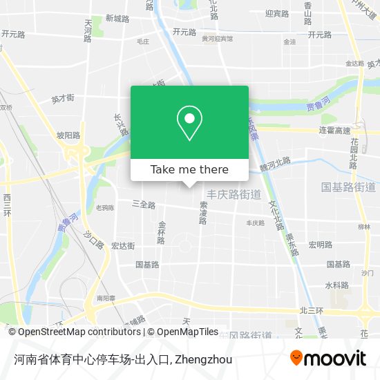 河南省体育中心停车场-出入口 map