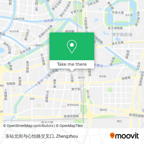 东站北街与心怡路交叉口 map