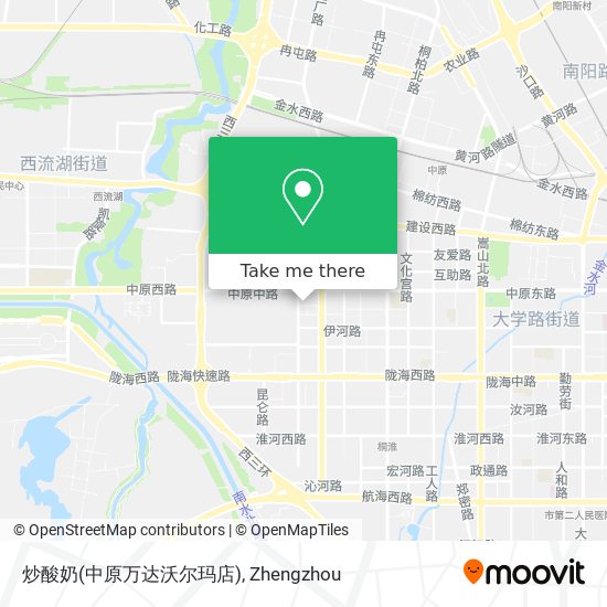 炒酸奶(中原万达沃尔玛店) map