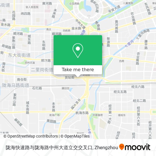 陇海快速路与陇海路中州大道立交交叉口 map