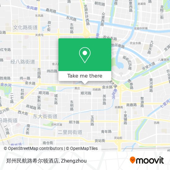 郑州民航路希尔顿酒店 map
