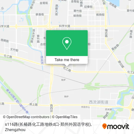 s116路(长椿路化工路地铁d口-郑州外国语学校) map