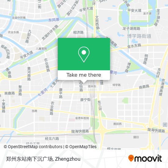 郑州东站南下沉广场 map