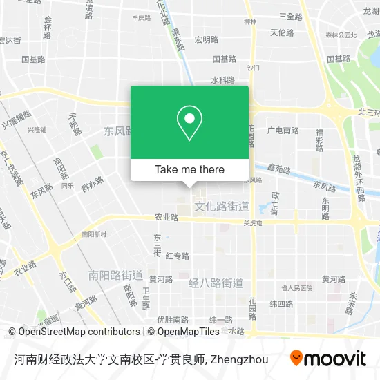 河南财经政法大学文南校区-学贯良师 map