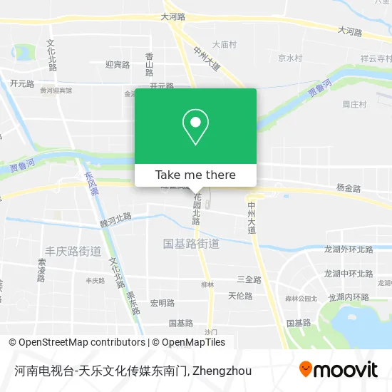 河南电视台-天乐文化传媒东南门 map
