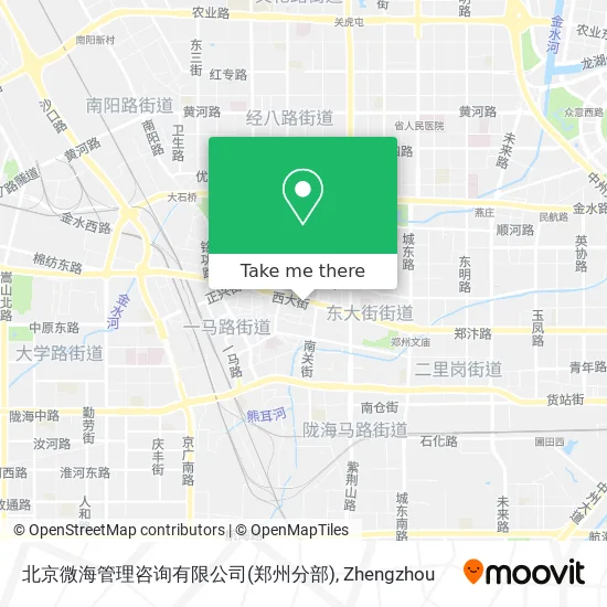 北京微海管理咨询有限公司(郑州分部) map
