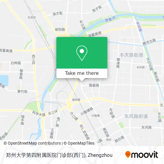 郑州大学第四附属医院门诊部(西门) map