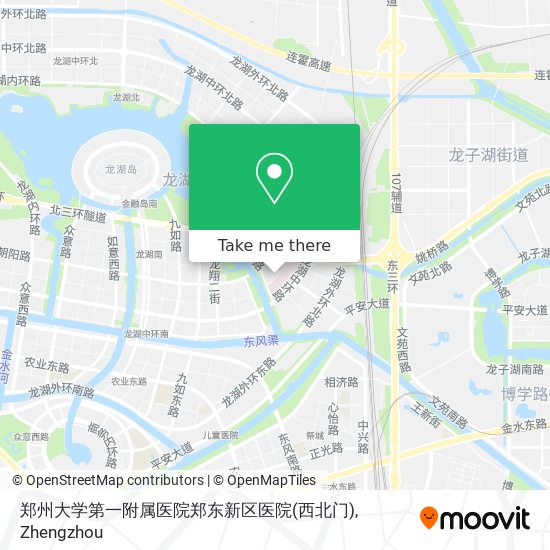 郑州大学第一附属医院郑东新区医院(西北门) map