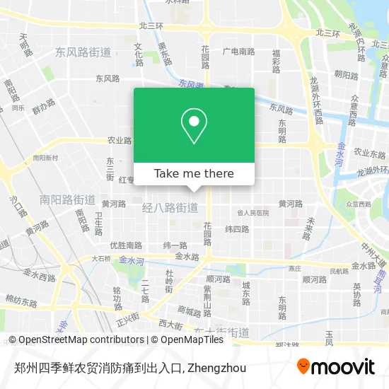 郑州四季鲜农贸消防痛到出入口 map