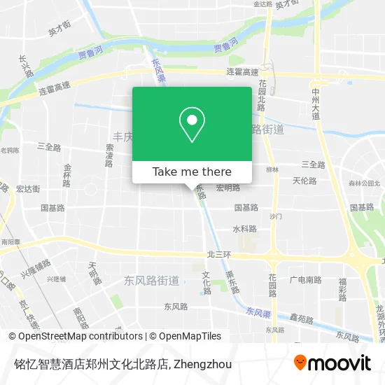 铭忆智慧酒店郑州文化北路店 map