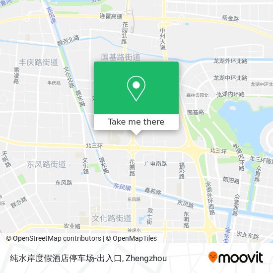 纯水岸度假酒店停车场-出入口 map