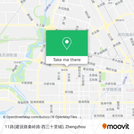 11路(建设路秦岭路-西三十里铺) map
