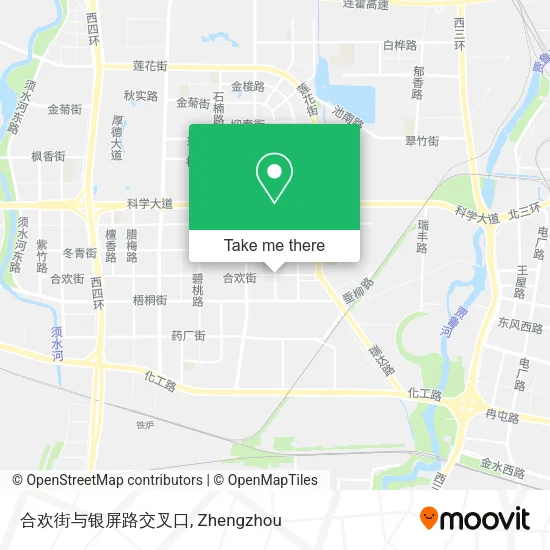 合欢街与银屏路交叉口 map