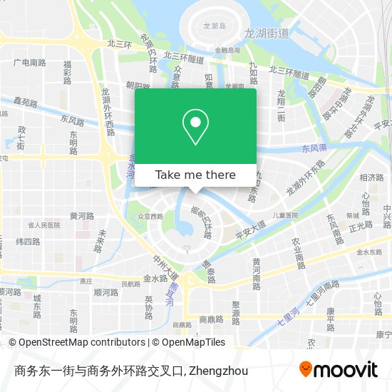 商务东一街与商务外环路交叉口 map