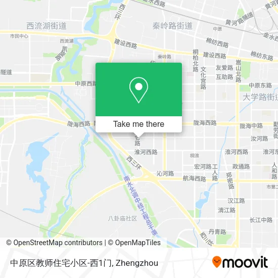 中原区教师住宅小区-西1门 map
