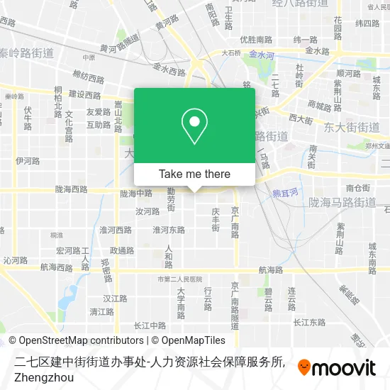 二七区建中街街道办事处-人力资源社会保障服务所 map