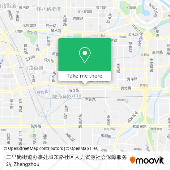 二里岗街道办事处城东路社区人力资源社会保障服务站 map