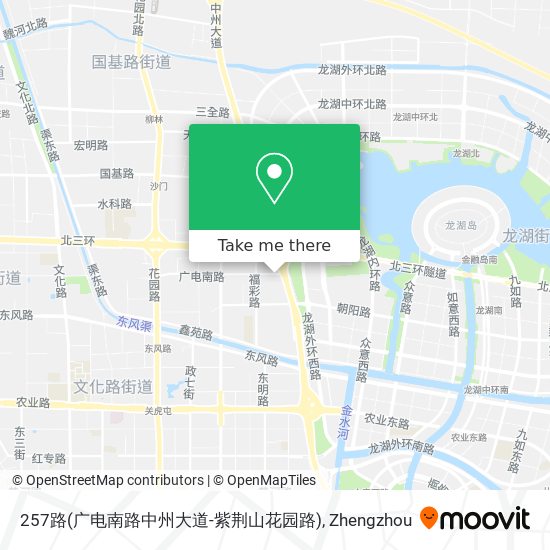 257路(广电南路中州大道-紫荆山花园路) map