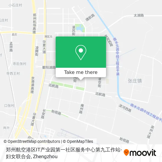 郑州航空港区IT产业园第一社区服务中心第九工作站-妇女联合会 map