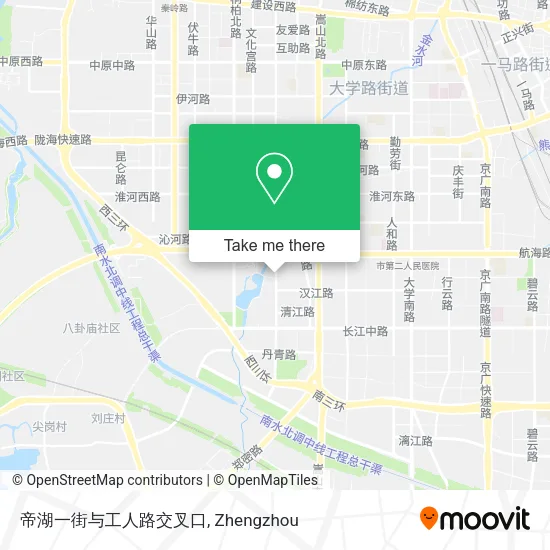帝湖一街与工人路交叉口 map