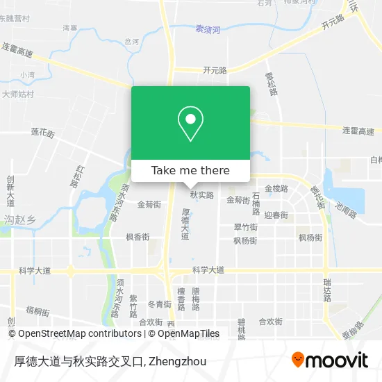 厚德大道与秋实路交叉口 map
