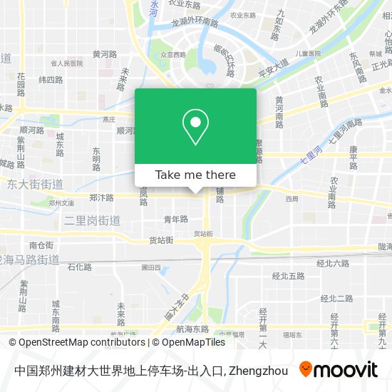 中国郑州建材大世界地上停车场-出入口 map