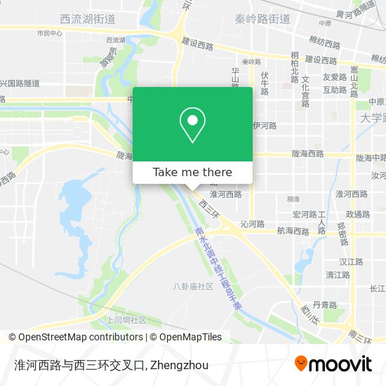 淮河西路与西三环交叉口 map