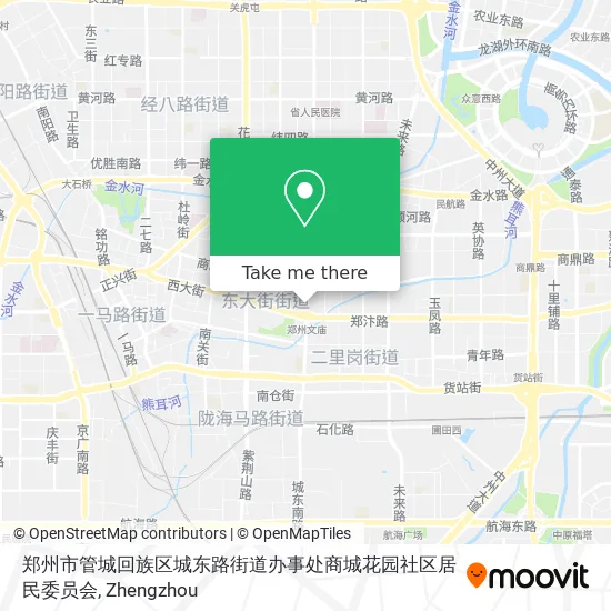 郑州市管城回族区城东路街道办事处商城花园社区居民委员会 map