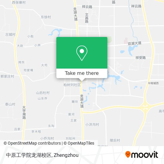 中原工学院龙湖校区 map