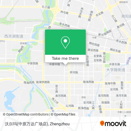 沃尔玛(中原万达广场店) map