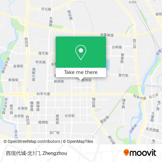 西现代城-北1门 map